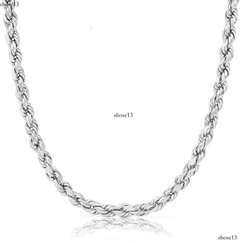 Real 10K 14K Solid Gold Rope Chains For Men Hip Hop Necklace yxz