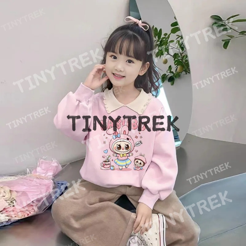 labubu girls' hoodie children polo clothe Labubu top autumn girls round neck pullover cute printed design designer style baby girl cl..