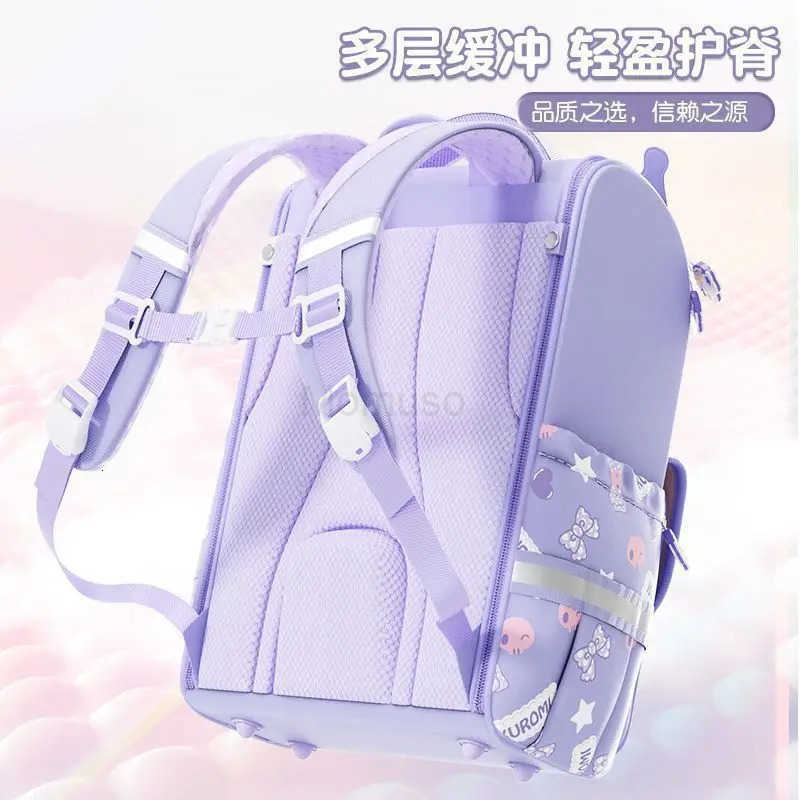 Sanrio Kuromi Hello Kitty Girls Backpack Large Capacity Cute Cartoon School Bag for Kids L250930