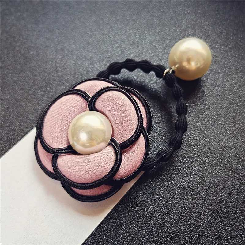 Fashion Elegant Rose Pearl Elastic Hair Bands Hairbands France Fresh Floral Camellia Flower Pearl Hair Accessories Headbands Wholesale awe Y250930