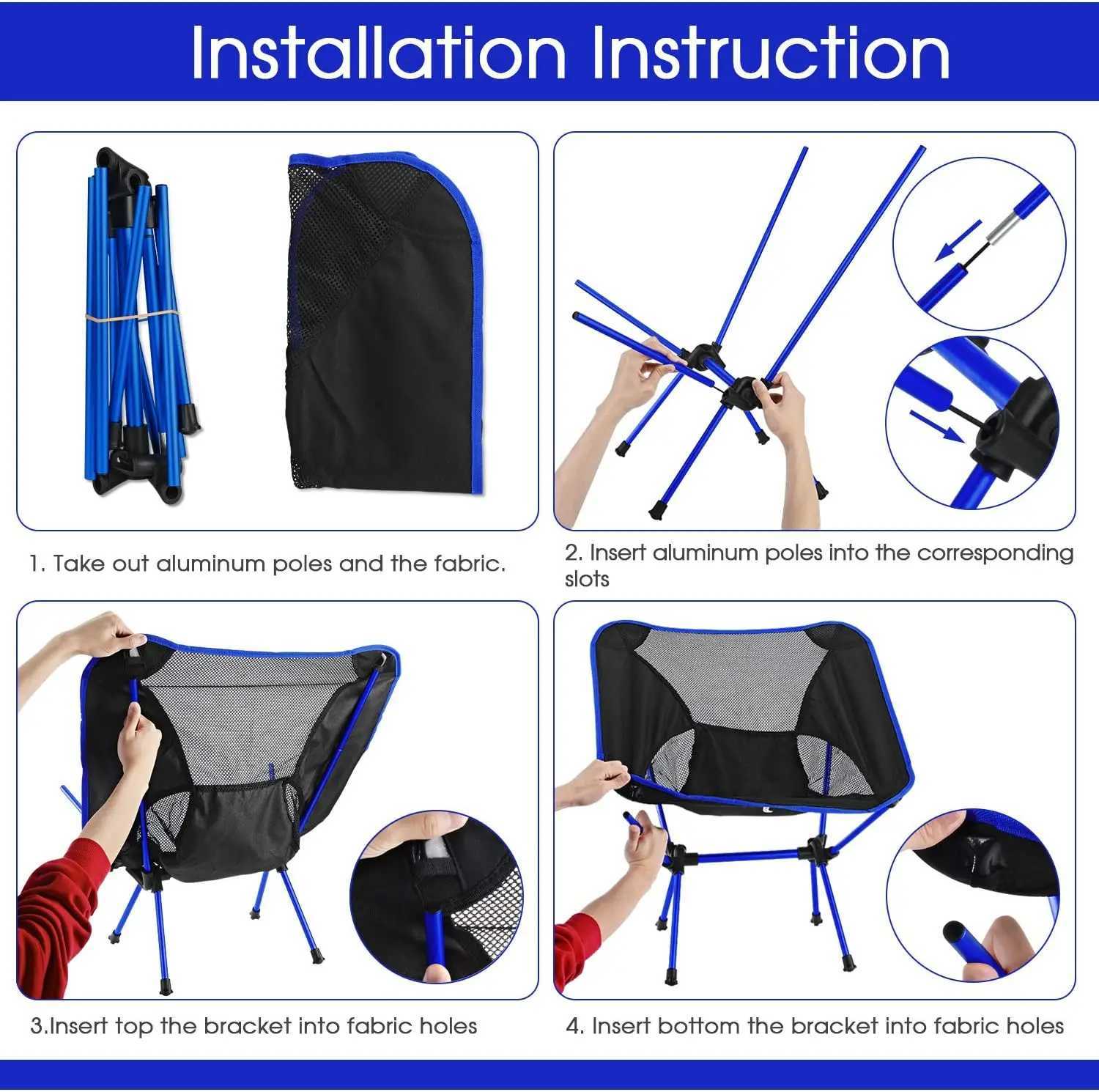 Folding Chair Ultralight Detachable Portable Lightweight Chair Folding Extended Seat Fishing Camping Home BBQ Garden Hiking J250930