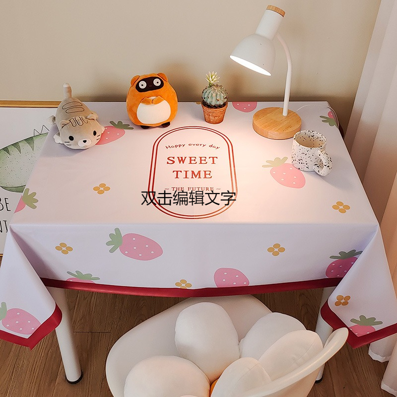 Tablecloth Waterproof and Oil-proof PVC Coffee Table Mat Student Desk Decoration Picnic Stall Cloth ERT2