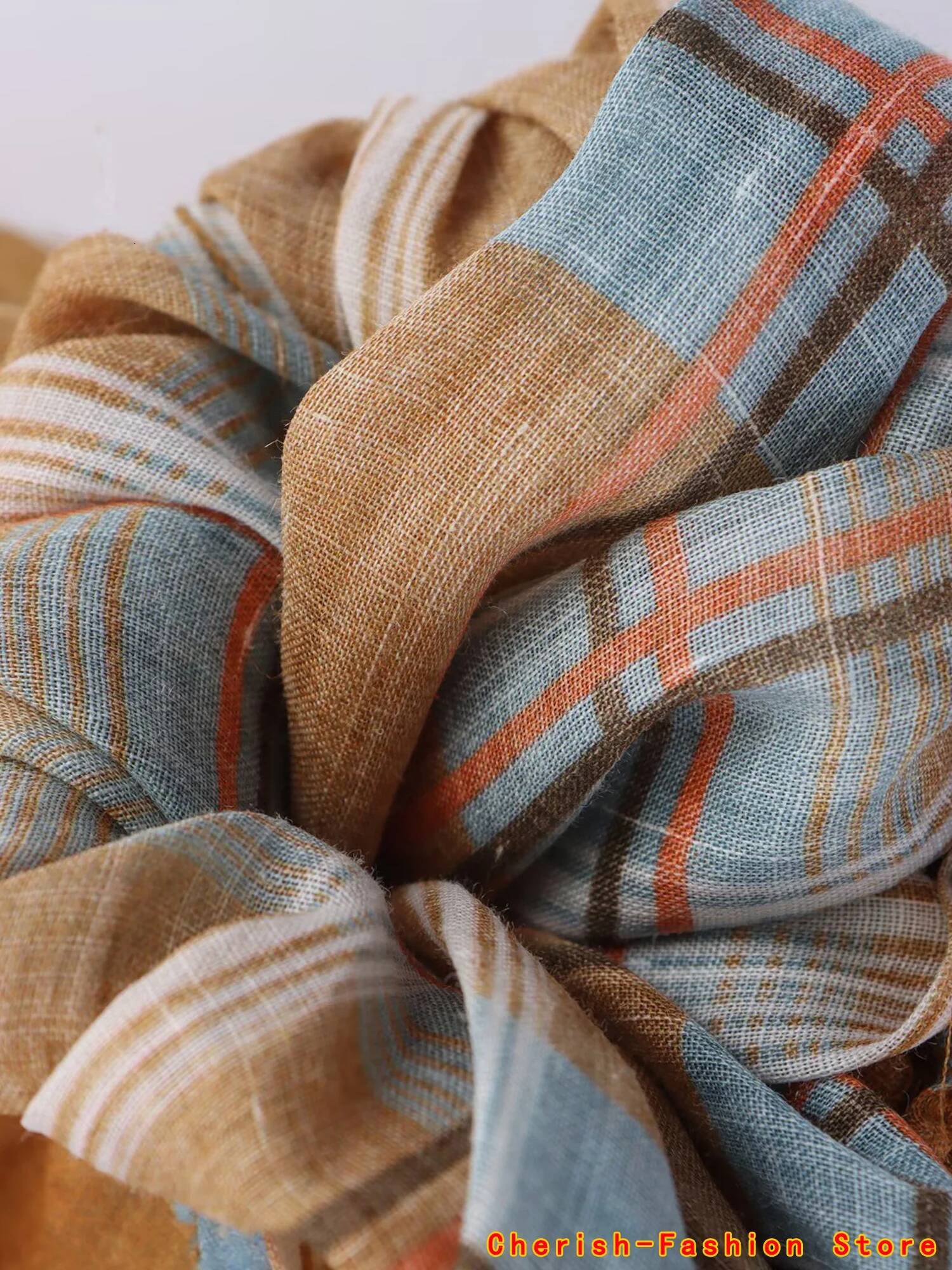 Vintage Casual Chic Women Plaid Pockets Drawstring Straight Loose Pants Fashion 2025 Autumn Holiday Boho Trousers Lantern dongdumaoyi