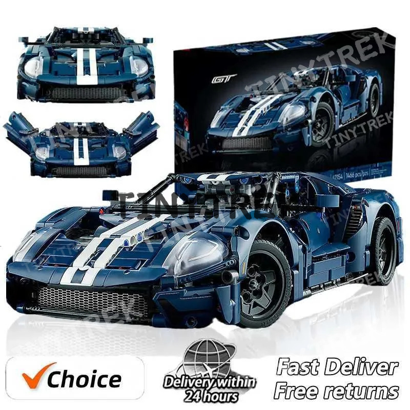 GT 42154 Technical 1486PCS 1 12 Building Blocks City Super Speed Race Car Model Set Vehicle DIY Assembly Toy Kids GiftsT250304