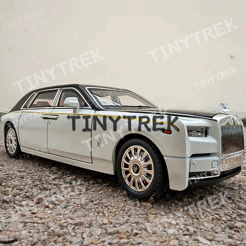 Cars 1 18 Rolls-Royce Phantom Zinc Alloy Pull Back Toy Diecast Car with Sound and Light Realistic Modeling Model ToyXJ241221 S25318