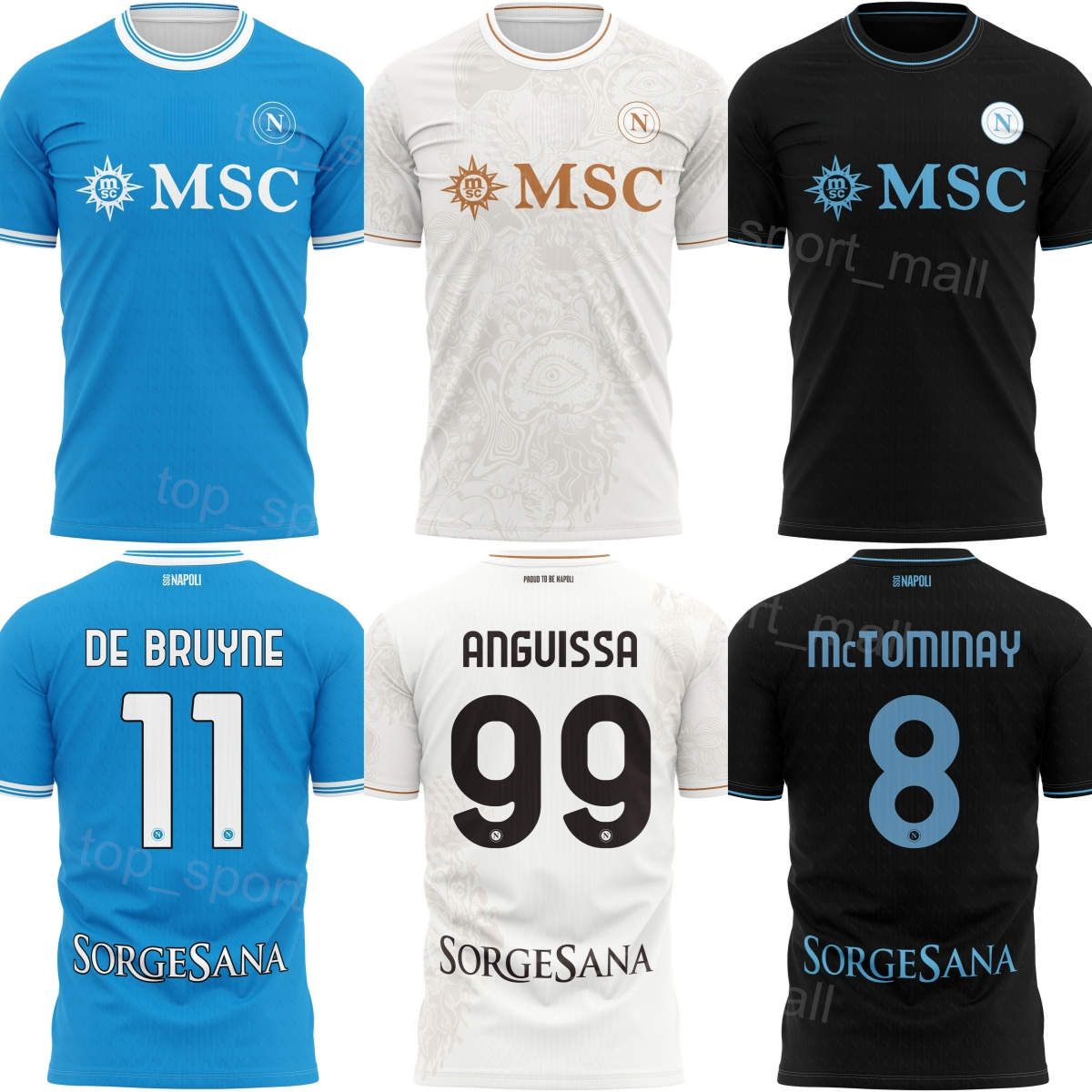 Club Soccer SSC Napoli 8 Scott McTominay Jersey 2025 2026 Mans 21 Matteo Politano 11 Kevin De Bruyne 99 Frank Anguissa 4 Alessandro Buongiorno Football Shirt Kits
