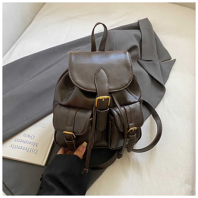 Designer Backpack Luxury Double Pocket Travel Backpack for Women 2025 New College Style Casual Backpack Fashionable Large Capacity Travel Backpack L25