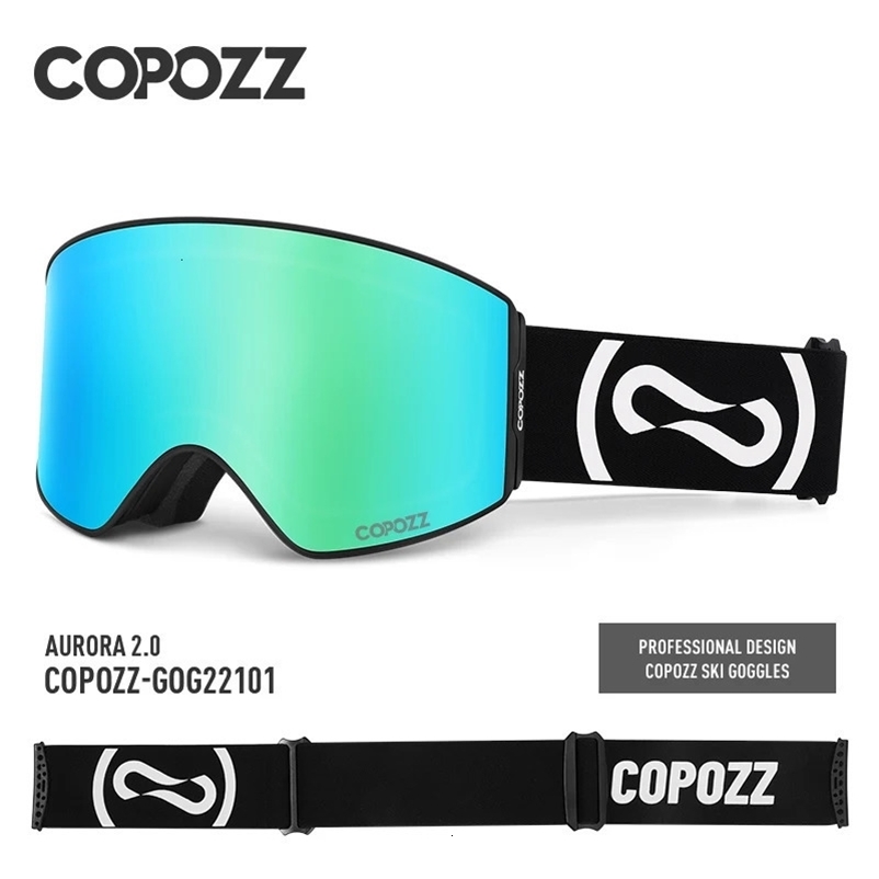 COPOZZ Magnetic Ski Goggles Quick-Change Anti-fog UV400 Snowboard Goggles Double Layer Lens Ski Eyewear For Men Women Male 250117bj
