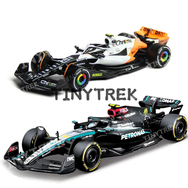 New 2024 Bburago 1 43 McLaren Miami Monaco Gp Amg W15 Alloy Micro Die Casting Model F1 Champion Mcl38 Toy GiftXJ250407