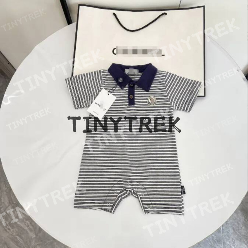 Baby Rompers Toddler Jumpsuit Kids Lapel Single Breasted Jumpsuits Designer Infant Onesie Newborn Casual clothes