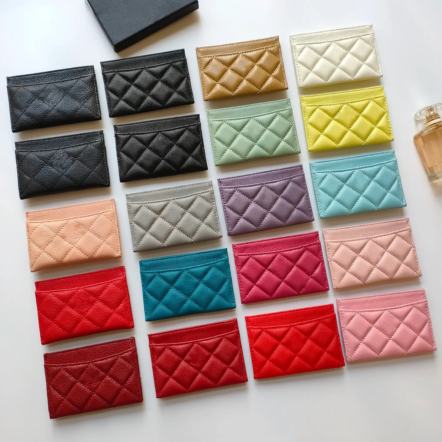 Designer card holder wallet women mini designer wallet Designer men cardholder Purse Womens Purses Mens Key Ring Credit Cards Wallet Bag Passport Holders with box
