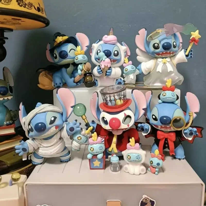 Disney 2025 New Stitch Funny Diary 20 Blind Box Figure Stich Peripheral Trendy Toys Dolls Desktop Ornaments For Girls Holiday Gifts H250930