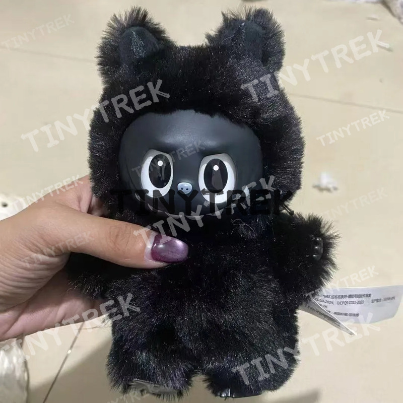 Black and Colorful Labubu Plush aroon Action Animation Character Doll Hobby Pendant Decoration Cute Mysterious Box PVC Childrens Day Surprise Gift