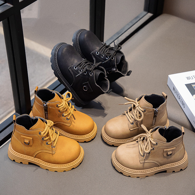 New Martin Boots Children's Soft Soled Leather Boots Popular Designer Shoes Low Cut Short Boots Autumn New Luxury Designer Shoes Men's And W