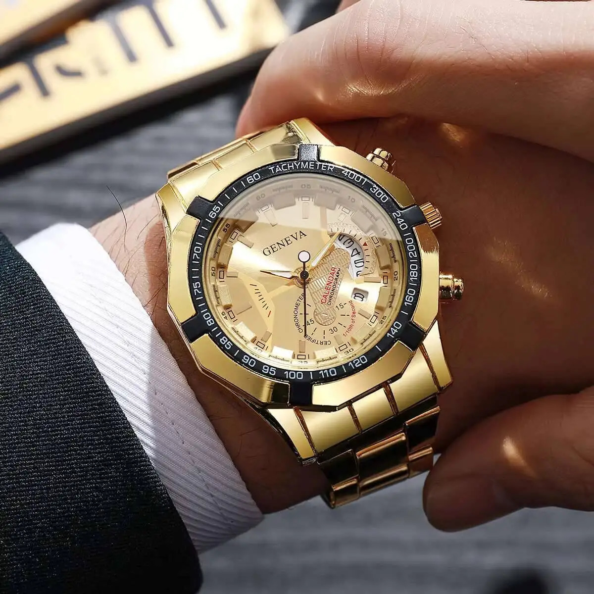 Men Business Watches Fashion Large Dial Calendar Quartz Watch Reloj HombreWithout Box 250928