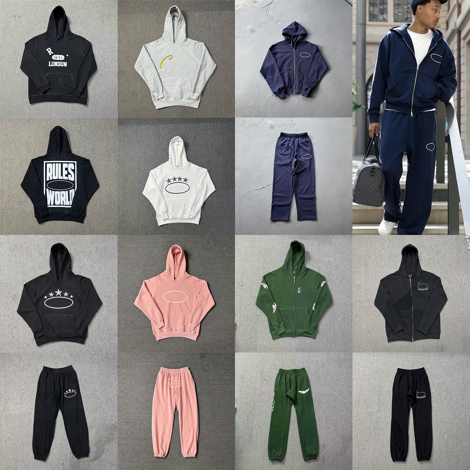 Designer Men's Tracksuit Letter Pattern Print Zip up Hoodie Joggers Set Vintage Hip Hop Casual Loose Cotton Sweatshirt Sweatpants Men Women