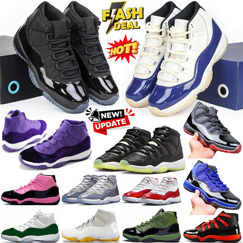 Inner Beast Purple Rain 11 Men Basketball Shoes 11s Cherry Cool Grey Rare Space Jam Pink Black Olive Womens Mens Trainers Outdoors Sports Sneakers