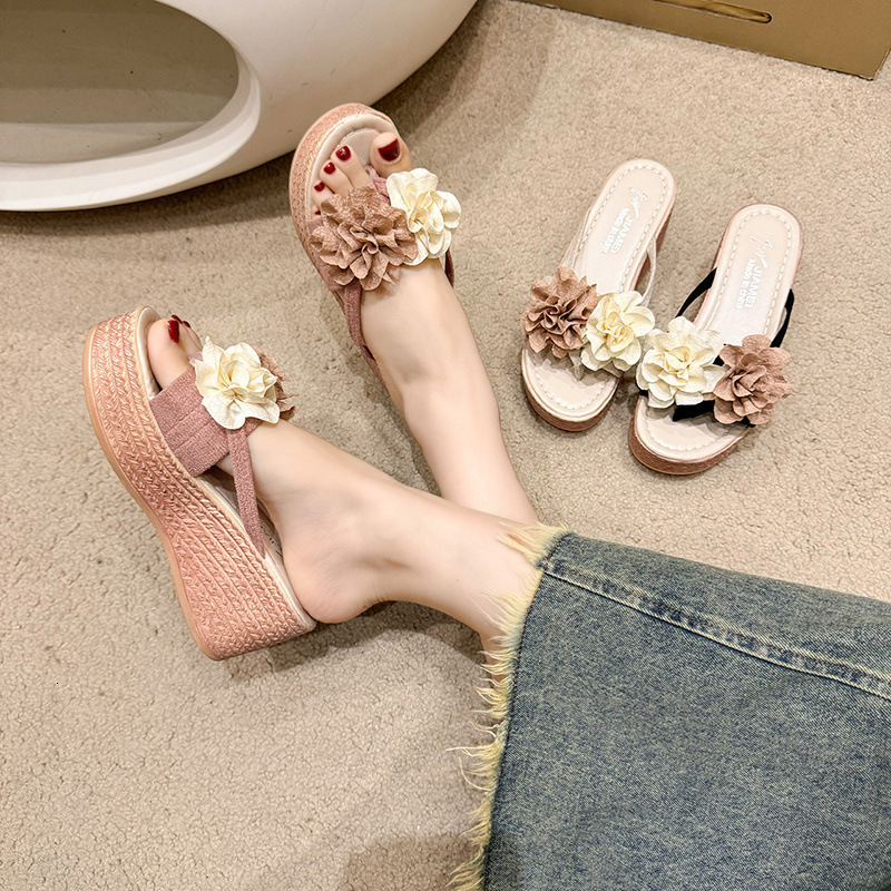 MCCKLE Women Summer Sandals Ladies Open Toe Slip On Flower Platform Thong Shoes Woman Fashion Comfort Casual Female Sandalias Y200620