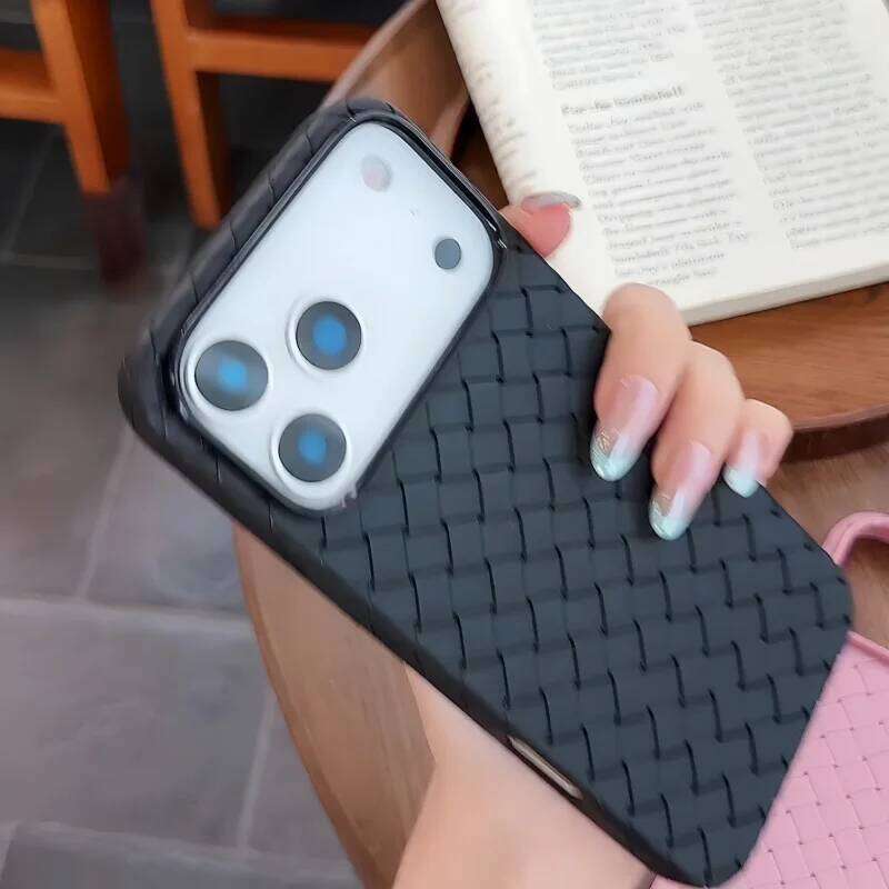 Braided Textured Shockproof Phone Case For IPhone 17 Air 16E 16 15 14 13 12 Pro Max Plus Silicone Grid Breathable Cooling Cover