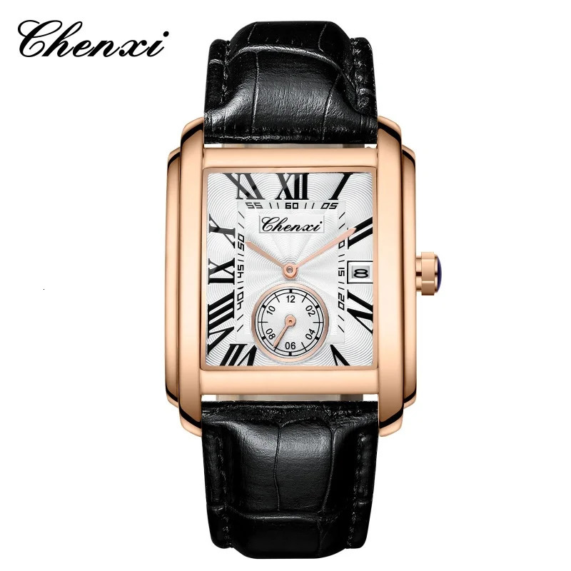 CHENXI 8216 Selling Top Business Mens Watch Quartz Military Calendar Waterproof Mens Leather Strap Elegant Clock 250928