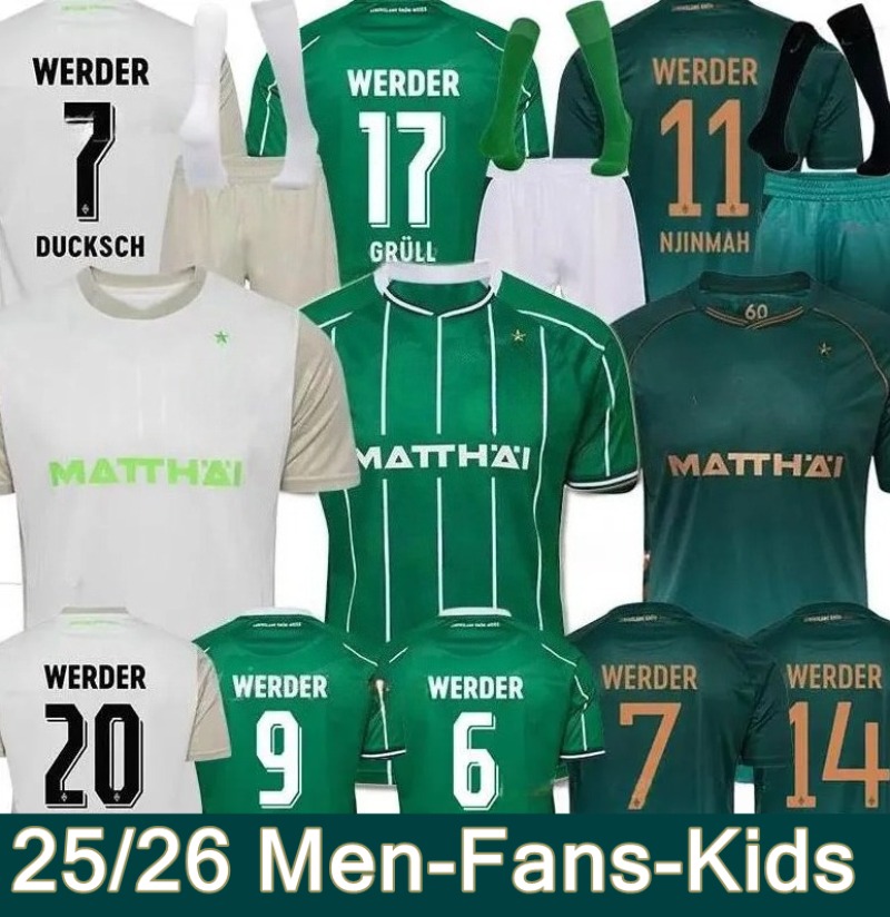 2025 2026 S-4XL S-4XL Werder Bremen special Soccer jerseys MUSAH MARVIN DUCKSCH LEONARDO BITTENCOURT TOPP MEN football shirts NJINMAH