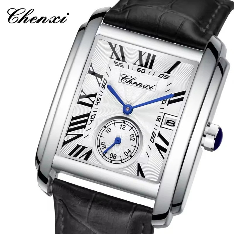 CHENXI 8216 Selling Top Business Mens Watch Quartz Military Calendar Waterproof Mens Leather Strap Elegant Clock 250928