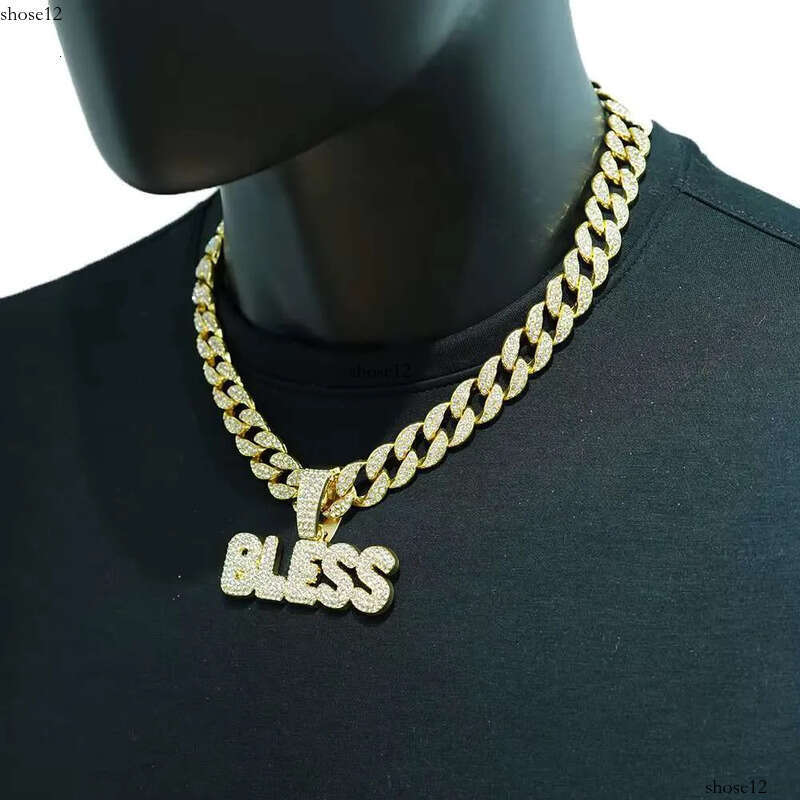 DHcollections Gold Plated Alloy Cuban Chain Hip - Hop Pendant Necklace