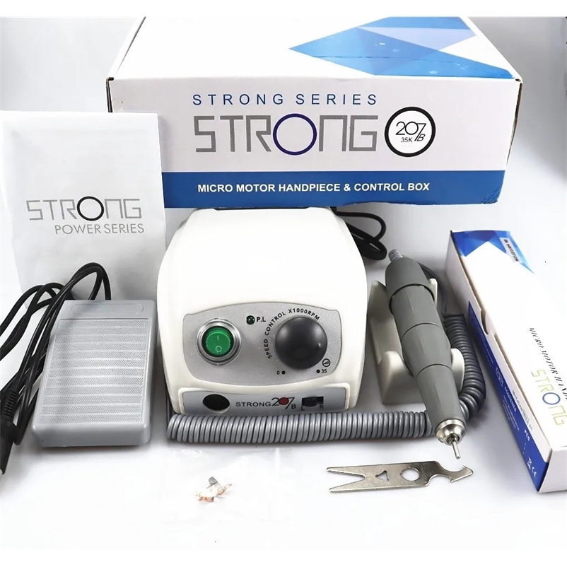 STRONG 210/207B 65w 50000RPM Nail drill STRONG PRO 105LN Manicure machine For polishing nail pedicure Nail Art drill machine 250117bj