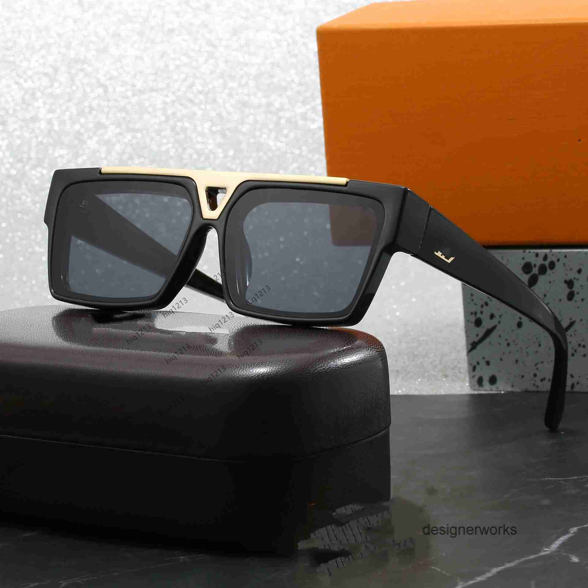 designer luxury Louievuitton louis vouitton lv louis vuittonn sunglasses men glasses for men women Trendy Large Frame Onepiece Donkey Home Reflective Domest 851L