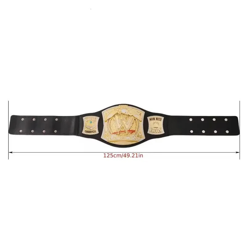 Gold Wrestling Champion Belt Mask Cosplay Accessories Waist Belt Title Gladiators Waistband Mascaras Halloween Party Custom 250929 - view 7