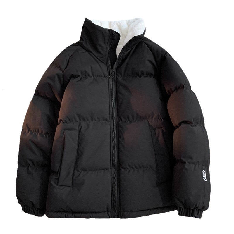 2024 Autumn Winter Cotton Jacket Thickened Fleece Padded Loose Fit Mens Coat 240828