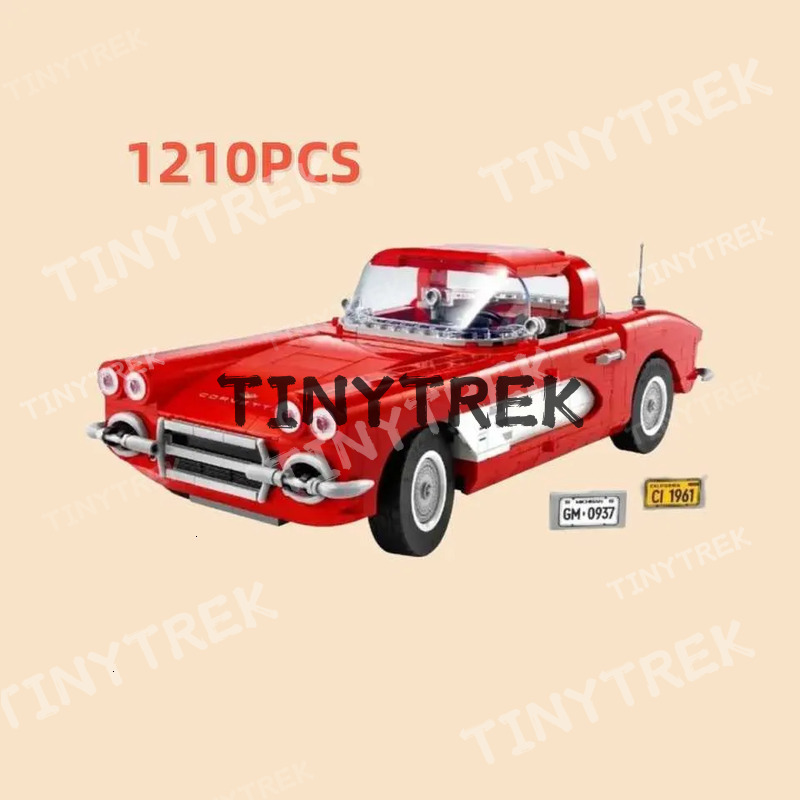 New 10321 Retro Sports Car Chevrolet Corvette Technology Building Blocks Assembly Vehicle Toys Boyfriend Gifts W250408