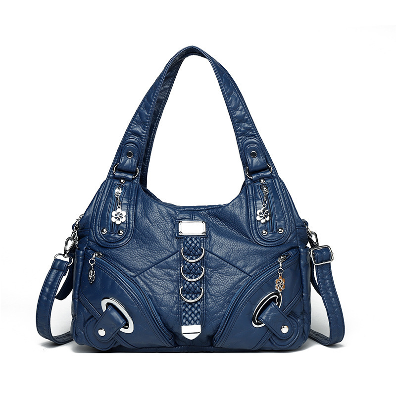 Womens Bag Trendy Large Capacity Shoulder Bag Motorcycle Bag for Women