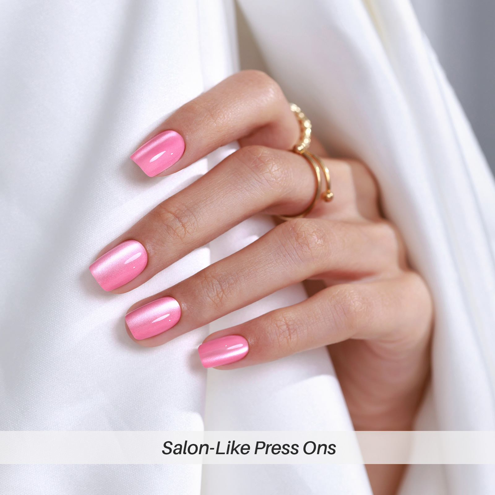 baby powder nail press short style soft rubber square suitable for womens gifts 16 sizes of glossy rubber nails 32 reusable fake nail sets with glue c