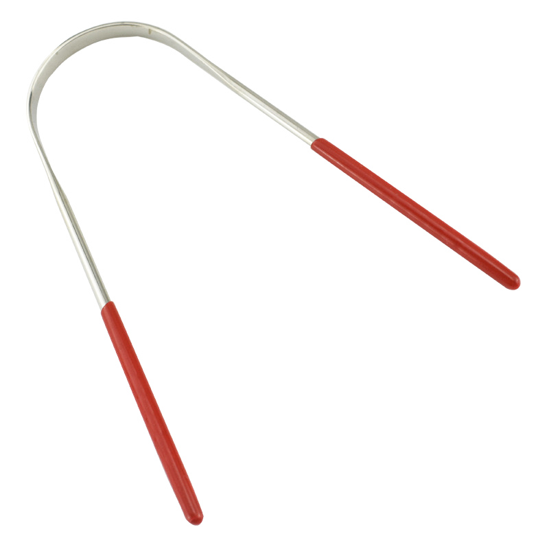 Other Oral Hygiene 4 - Piece Tongue Scraper Set - Red and Black Handle Oral Hygiene Tools for Effective Tongue Cleaning