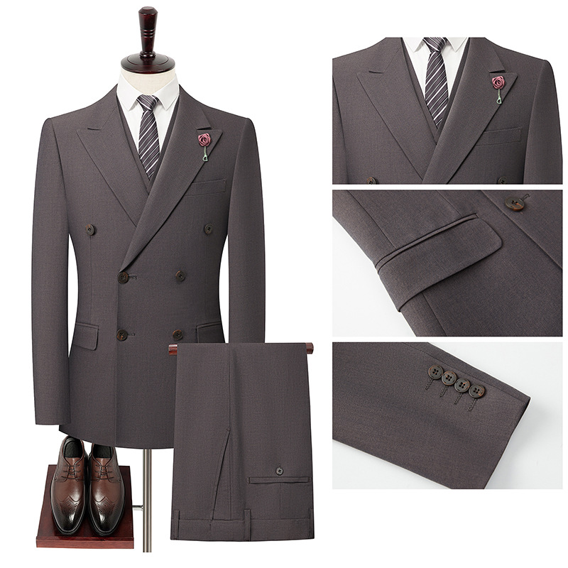 H897Men's three-piece business suit, formal suit, Korean style