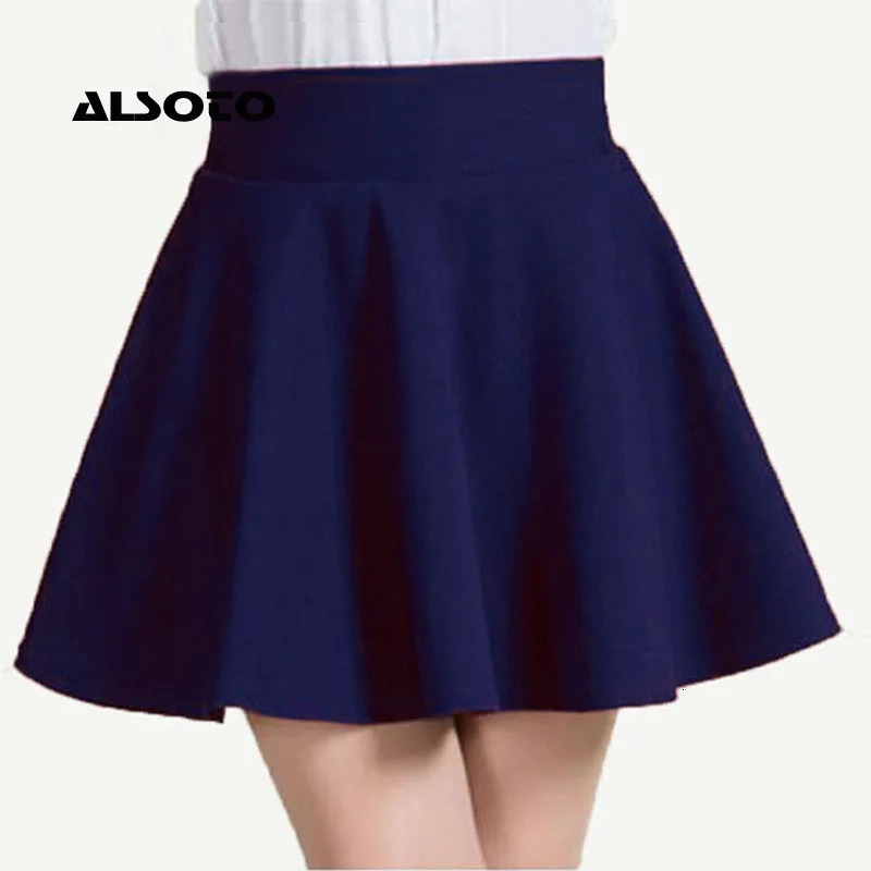 ALSOTO Winter and Summer Style Women Skirt Elastic Faldas Ladies Midi Skirt Sexy Girl Mini Short Skirts Saia Feminina 250922