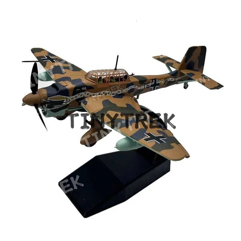 1 72 1/72 scale German Junkers Stuka JU-87 JU87 bomber fighter jet die cast metal airplane model childrens toy W240829