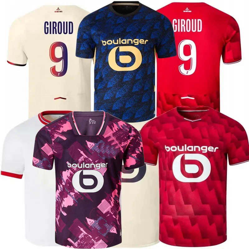 2025 2026 Lille OSC GIROUD soccer jerseys E.ZHEGROVA BROHOLM HARALDSSON SAHRAOUI TIAGO S. BOUADDI 25 26 football MEN KIDS shirt Jersey