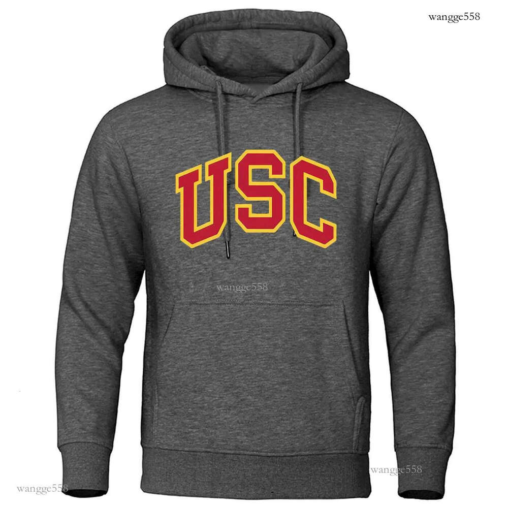 Men's Hoodies Sweatshirts Newly popular loose retro mens hoodie autumn and winter casual mens sleeping hoodie with letters USC printed J250111
