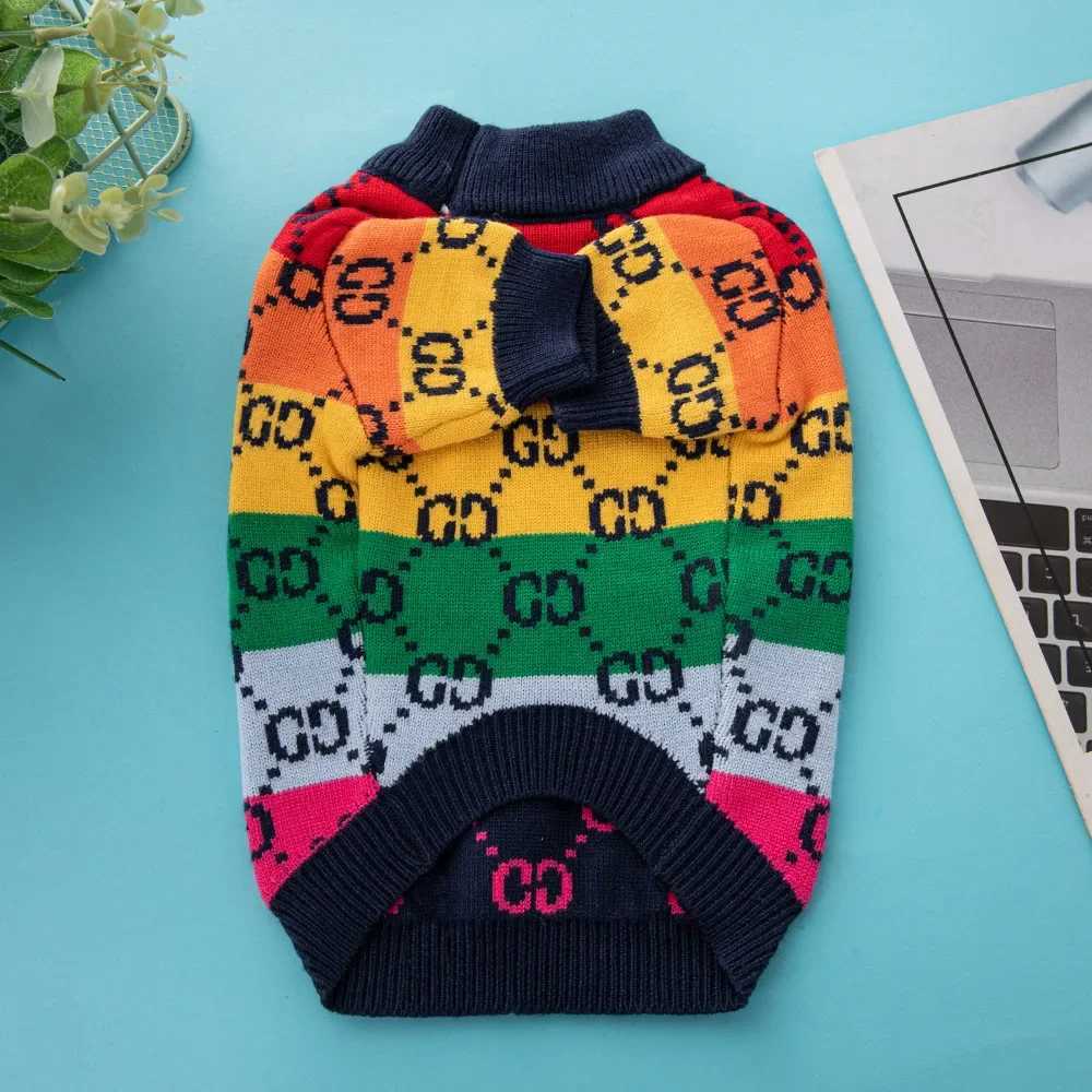 Luxurious Manufacturer Wholesale Fashion Brand Sweater Designer Dog Sweater Medium Size Dog Dress Cat Vest Pet Knitted Sweater D250930