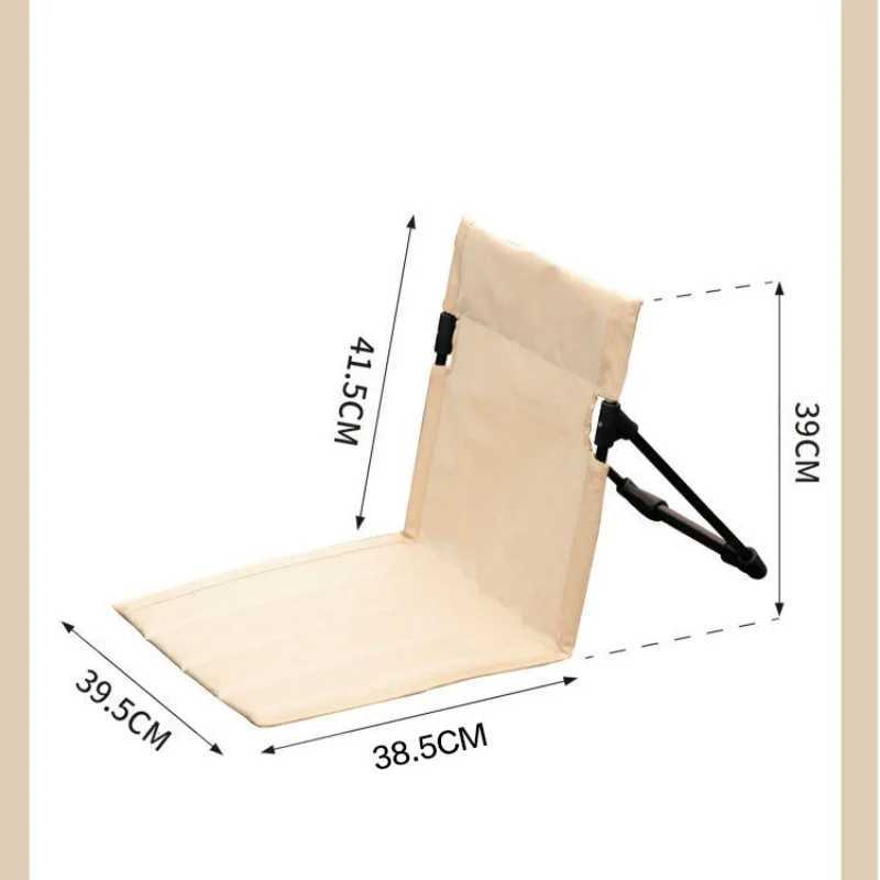 Portable outdoor foldable camping chair with adjustable backrest suitable for use on beaches gardens lawns and ground mats J250930