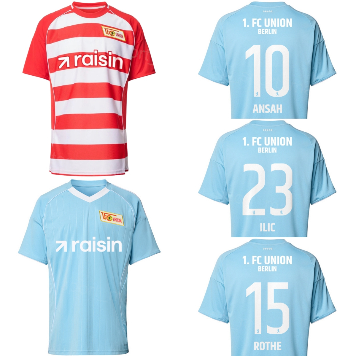Club Team 2025-26 Men Soccer Union Berlin Jersey 10 ANSAH 23 ILIC 15 ROTHE 14 QUERFELD 1 RONNOW 7 BURKE 5 DOEKHI 8 KHEDIRA 28 TRIMMEL Blue Red Football Shirt Kits Uniform