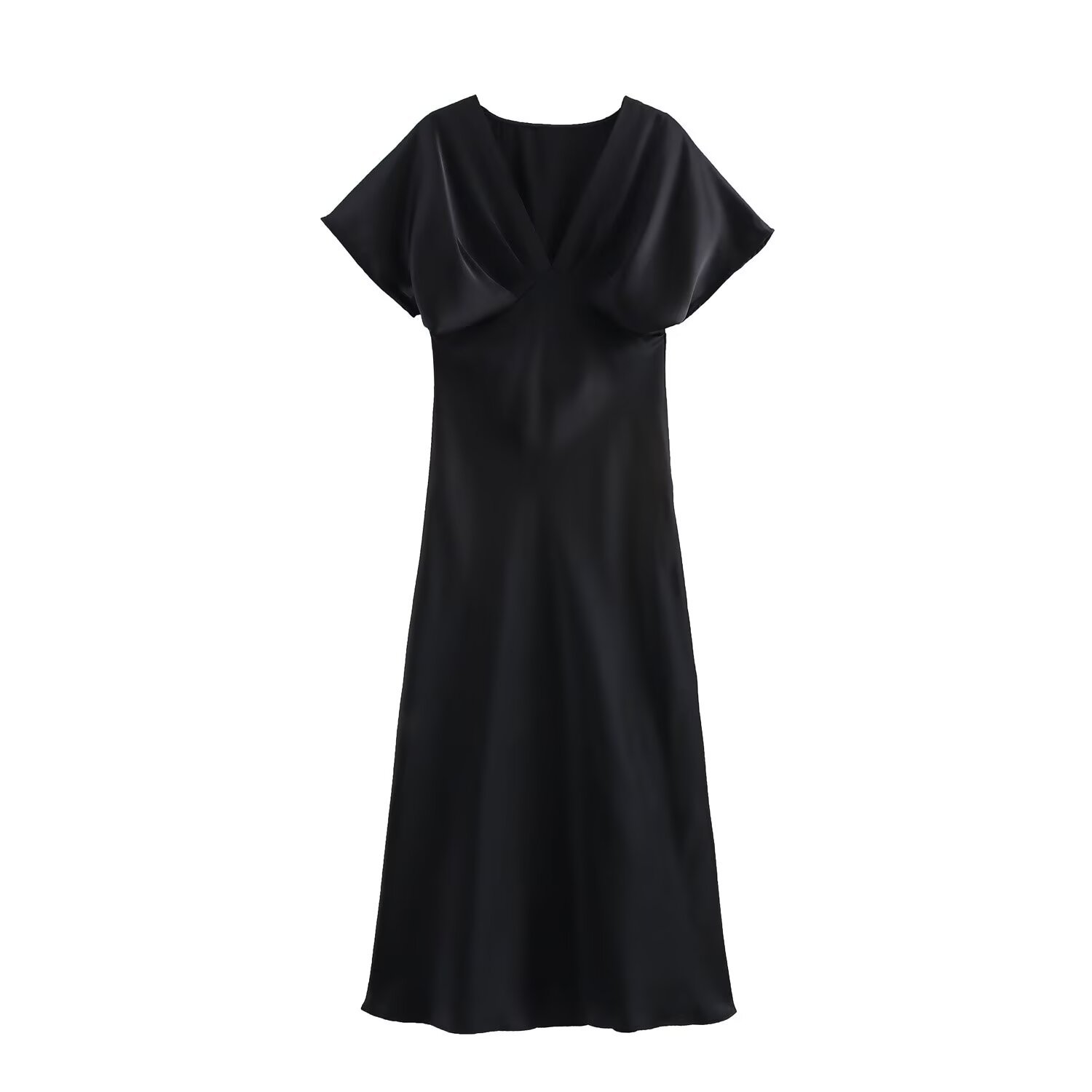 SL158 Summer new European and American style women's fashion temperament leisure satin texture dress