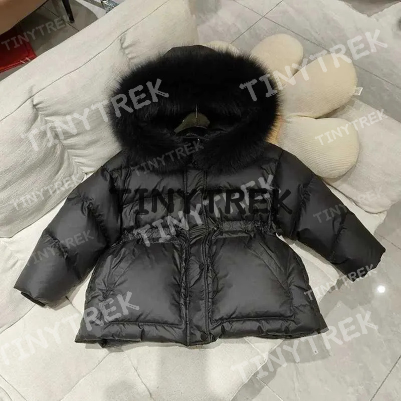 Girls down and jacket windproof coat brown winter autumn warm cotton Christmas gift childrens clothing X241115