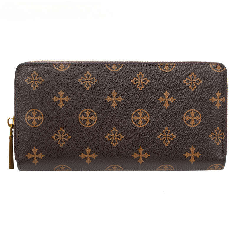 Women's Wallet Korean Style Multi-Card Slot Medium-Long Clutch Old Pattern Large Capacity Zipper Handbag - view 3