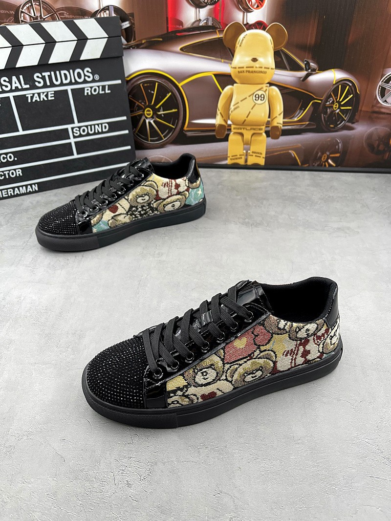 free shipping designer shoes Autumn Plush Trendy Versatile Fashion Board Shoes Soft soled Low cut Casual Shoes for Men black brown white