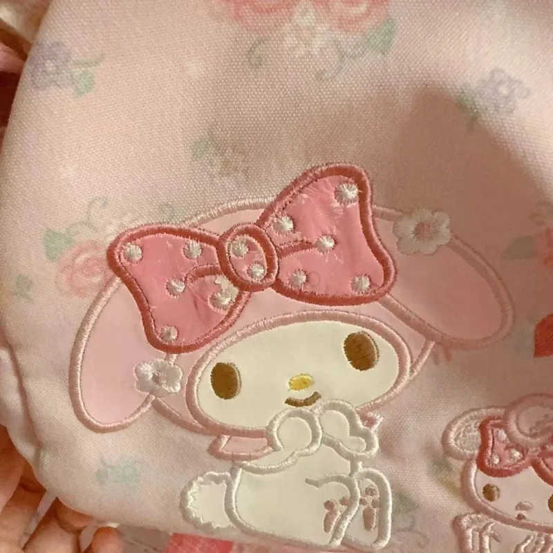 Sanrio My Melody Pink Kawaii Backpack Anime Printed Storage Bag Sweet Cartoon Accessories Girl Travel Leisure Backpack Gift L250930