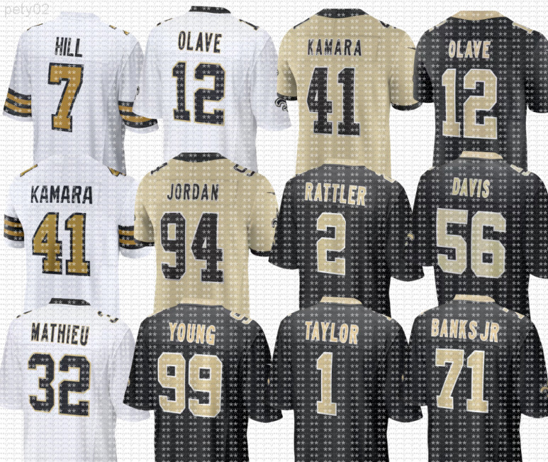 nfl Saints Jersey Chris Olave Demario Davis Chase Young Tyler Shough Spencer Rattler Alontae Taylor Taliese Fuaga Blke Grupe Foster Moreau Davon Godchaux Erik Mccoy