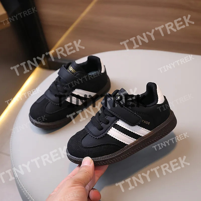 Free Shipping Kids Two-Tone Sneakers Boys Girls Soft Sole Casual Hook Loop German Army Trainers Lightweight Running Tennis Shoes